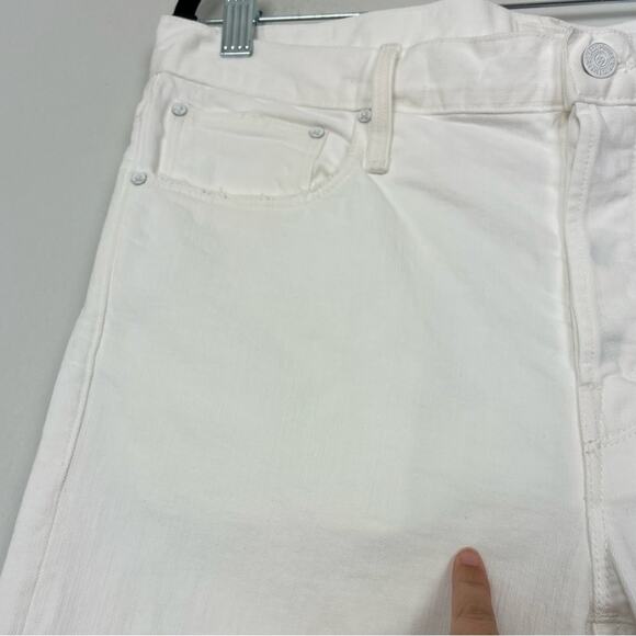 MOTHER MR | NEW Tooth & Nail The Neat White Jeans Straight Leg Neutral Summer 36 - Picture 7 of 13